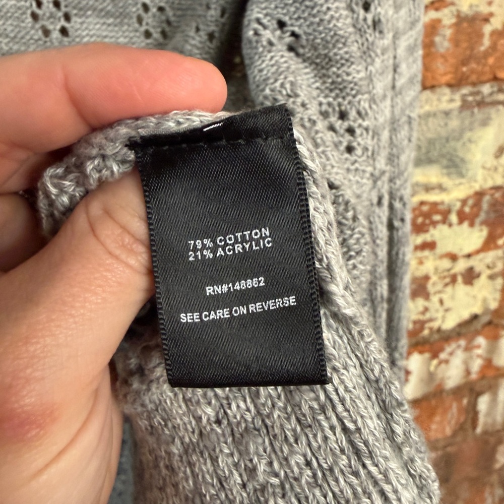 Torrid Gray Open-Knit Cardigan - Picture 4 of 5